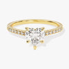 Heart Cut Moissanite Engagement Ring with Pave Set Side Stones (1.00 CT)