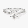 Heart Cut Moissanite Engagement Ring with Pave Set Side Stones (1.50 CT)