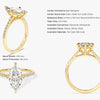 Marquise Cut Moissanite Engagement Ring with Pave Set Side Stones (2.00 CT)
