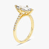 Marquise Cut Moissanite Engagement Ring with Pave Set Side Stones (2.00 CT)