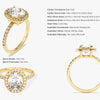 Oval Halo Moissanite Engagement Ring with Pave Set Side Stones (2.00 CT)