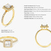 Princess Halo Moissanite Engagement Ring with Pave Set Side Stones (1.00 CT)
