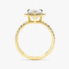 Heart Halo Moissanite Engagement Ring with Pave Set Side Stones (1.50 CT)
