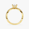 Oval Twisted Moissanite Engagement Ring with Pave Set Side Stones (1.50 CT)