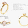 Twisted Oval Cut Peach Morganite Engagement Ring with Sidestones
