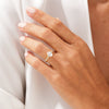 Oval Twisted Moissanite Engagement Ring with Pave Set Side Stones (1.50 CT)
