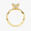 Princess Twisted Moissanite Engagement Ring with Pave Set Side Stones (1.50 CT)