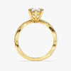 Pear Twisted Moissanite Engagement Ring with Pave Set Side Stones (2.00 CT)
