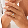 Asscher Twisted Moissanite Engagement Ring with Pave Set Side Stones (2.00 CT)
