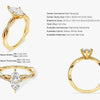 Marquise Twisted Moissanite Engagement Ring with Pave Set Side Stones (1.00 CT)
