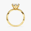 Marquise Twisted Moissanite Engagement Ring with Pave Set Side Stones (2.00 CT)