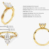 Marquise Twisted Moissanite Engagement Ring with Pave Set Side Stones (2.00 CT)