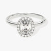 Oval Halo Moissanite Engagement Ring (1.00 CT)
