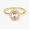 Oval Halo Moissanite Engagement Ring (1.00 CT)