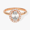 Oval Halo Moissanite Engagement Ring (1.50 CT)