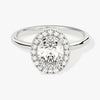Oval Halo Moissanite Engagement Ring (1.50 CT)