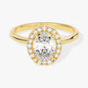Oval Halo Moissanite Engagement Ring (1.50 CT)