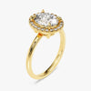 Oval Halo Moissanite Engagement Ring (2.00 CT)