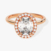 Oval Halo Moissanite Engagement Ring (2.00 CT)