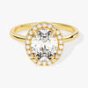 Oval Halo Moissanite Engagement Ring (2.00 CT)