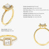 Princess Halo Moissanite Engagement Ring (1.00 CT)