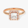 Princess Halo Moissanite Engagement Ring (1.00 CT)