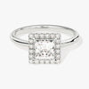 Princess Halo Moissanite Engagement Ring (1.00 CT)