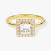 Princess Halo Moissanite Engagement Ring (1.00 CT)