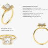 Princess Halo Moissanite Engagement Ring (1.50 CT)