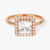 Princess Halo Moissanite Engagement Ring (1.50 CT)