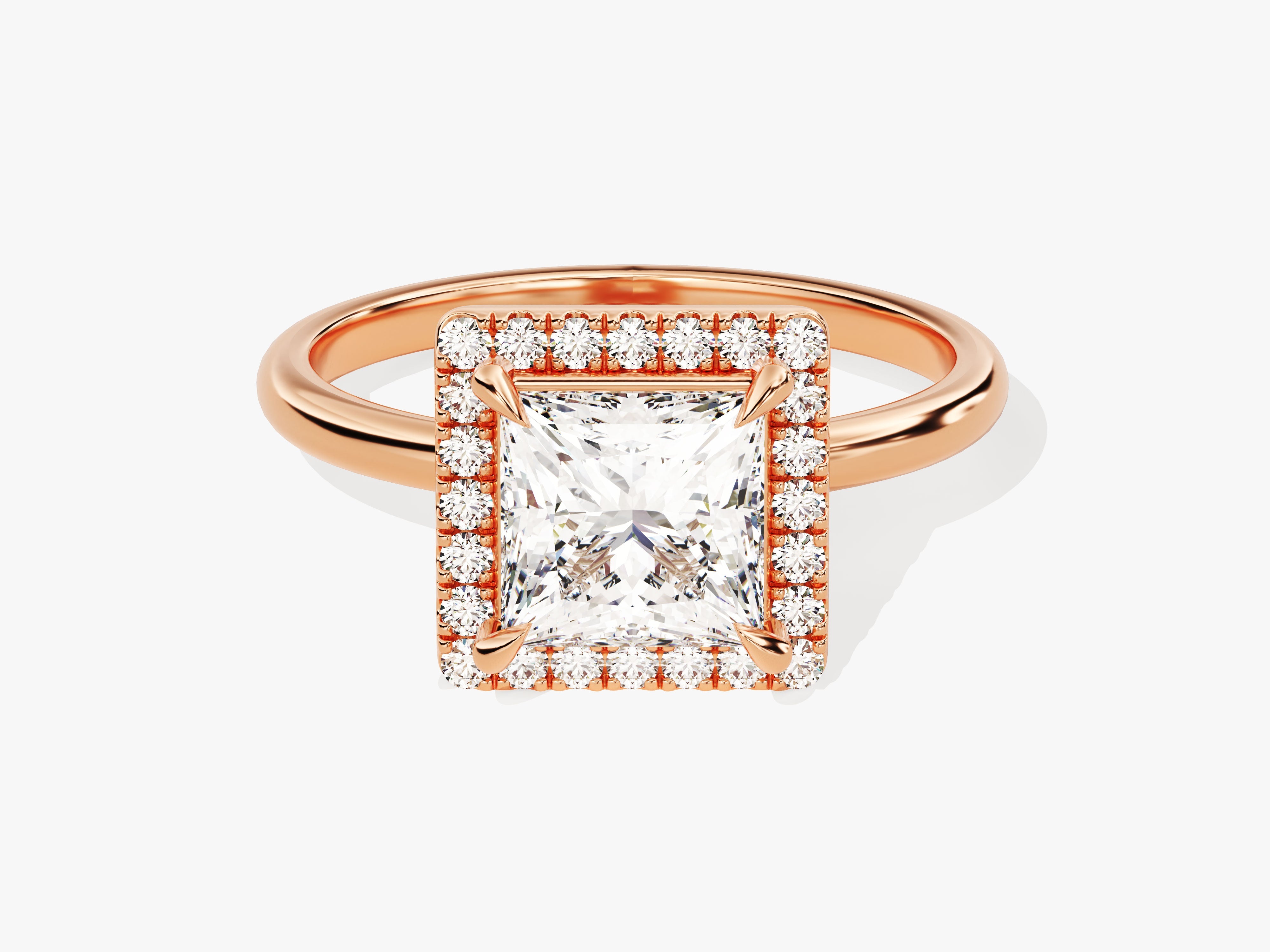 Princess Halo Moissanite Engagement Ring (1.50 CT)