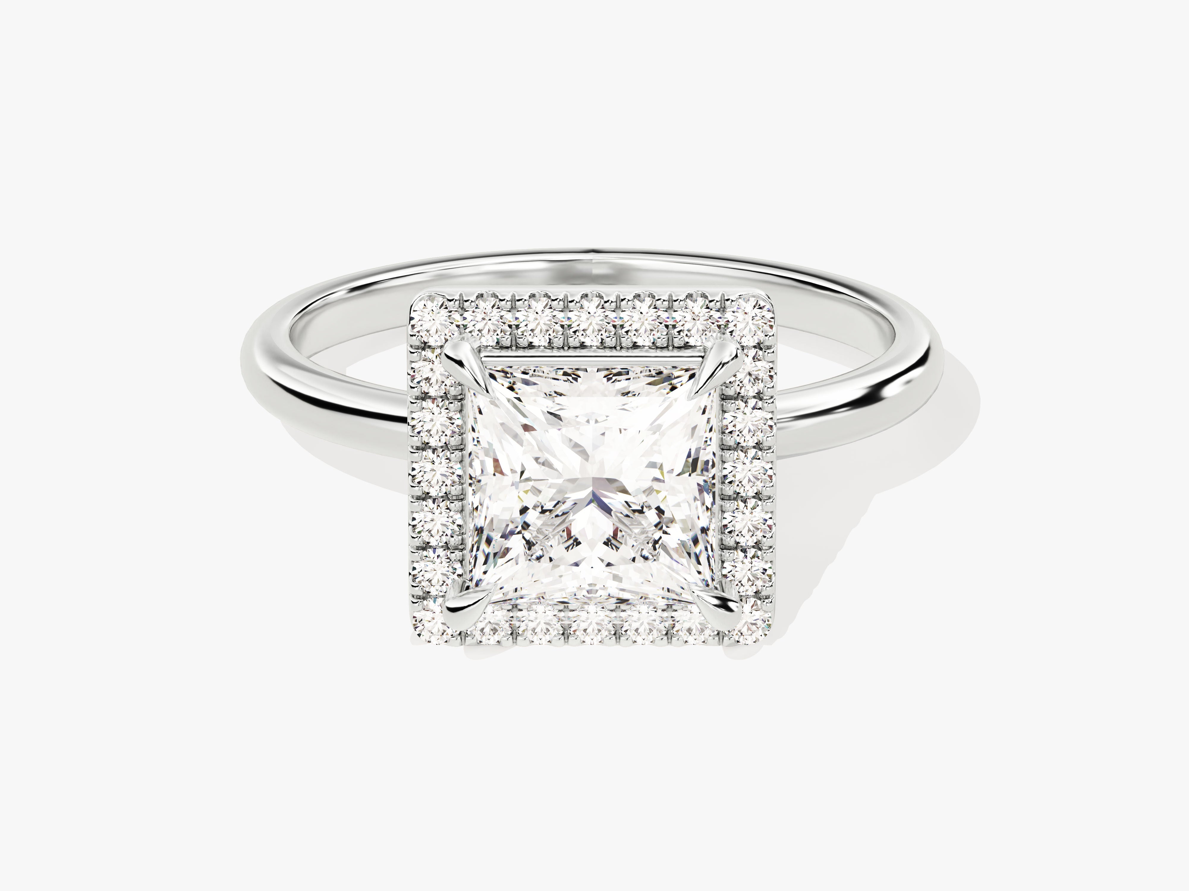 Princess Halo Moissanite Engagement Ring (1.50 CT)