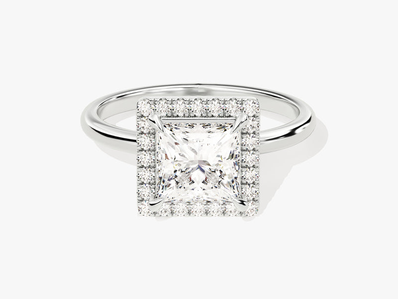 Princess Halo Moissanite Engagement Ring (1.50 CT)
