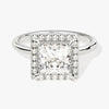 Princess Halo Moissanite Engagement Ring (2.00 CT)