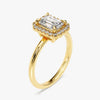 Emerald Halo Moissanite Engagement Ring (1.00 CT)