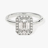 Emerald Halo Moissanite Engagement Ring (1.00 CT)