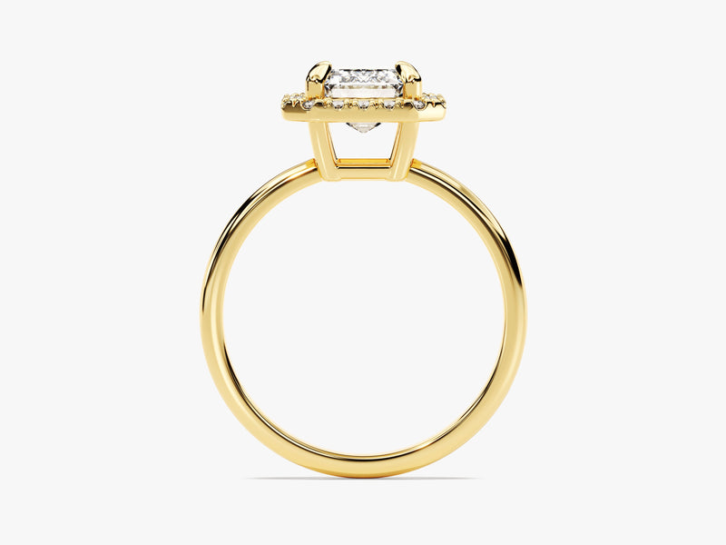 Emerald Halo Moissanite Engagement Ring (2.00 CT)