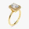 Emerald Halo Moissanite Engagement Ring (2.00 CT)