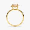 Emerald Cut Peach Morganite Halo Engagement Ring