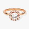 Cushion Halo Moissanite Engagement Ring (1.00 CT)