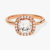 Cushion Halo Moissanite Engagement Ring (1.50 CT)
