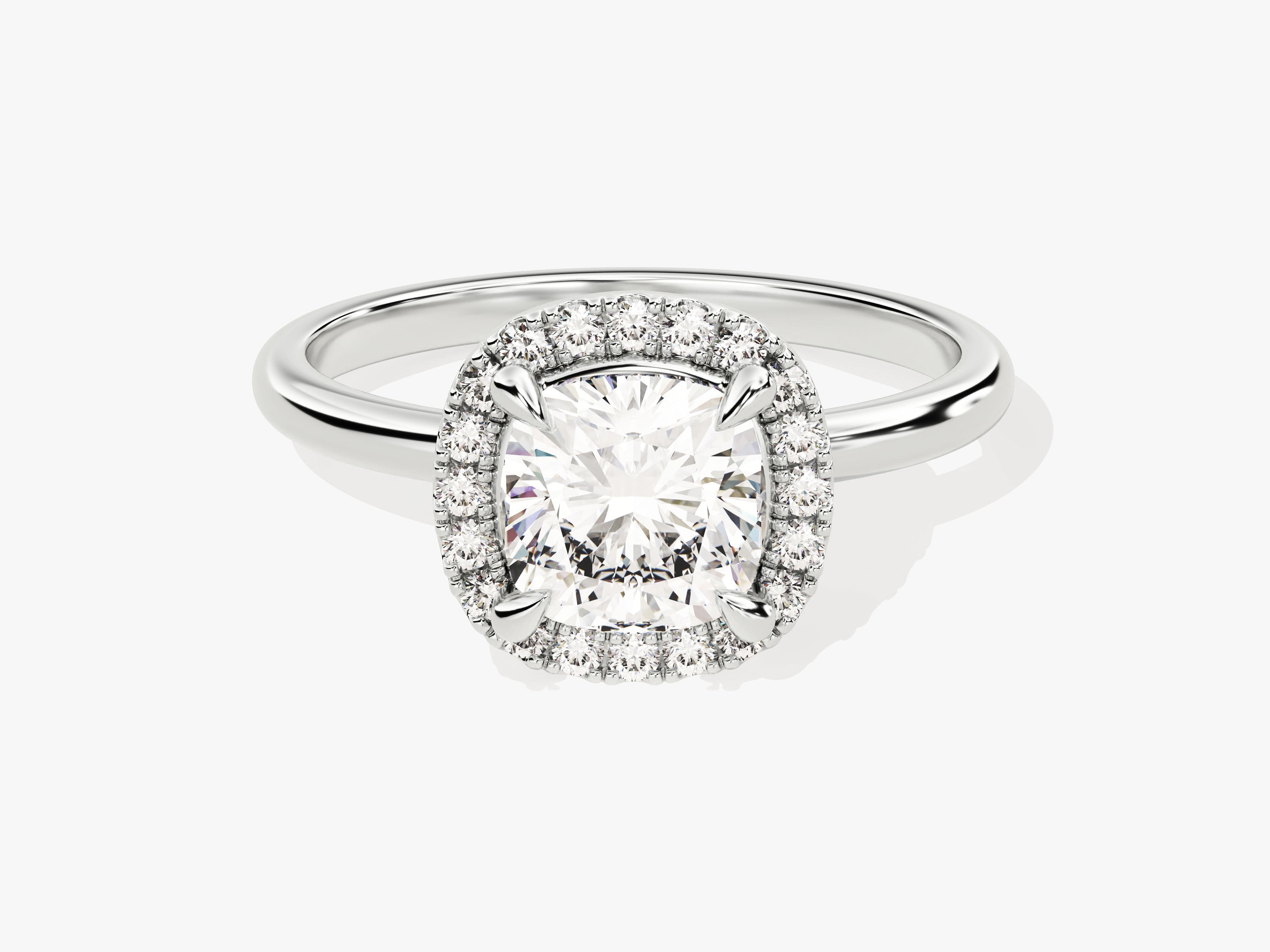 Cushion Halo Moissanite Engagement Ring (1.50 CT)