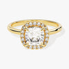 Cushion Halo Moissanite Engagement Ring (1.50 CT)