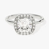 Cushion Halo Moissanite Engagement Ring (2.00 CT)