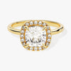 Cushion Halo Moissanite Engagement Ring (2.00 CT)