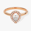 Pear Halo Moissanite Engagement Ring (1.00 CT)