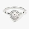 Pear Halo Moissanite Engagement Ring (1.00 CT)