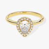 Pear Halo Moissanite Engagement Ring (1.00 CT)
