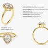 Pear Halo Moissanite Engagement Ring (1.50 CT)