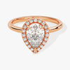 Pear Halo Moissanite Engagement Ring (1.50 CT)
